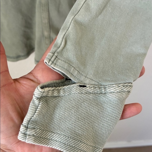 Free People Sage Green Oversized Sweatshirt - Picture 4 of 6